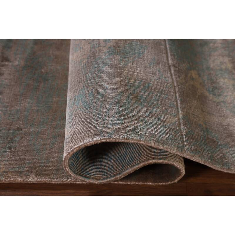 All-Over Abstract Modern Area Rug Handmade Wool Carpet - 5'1" x 7'11"