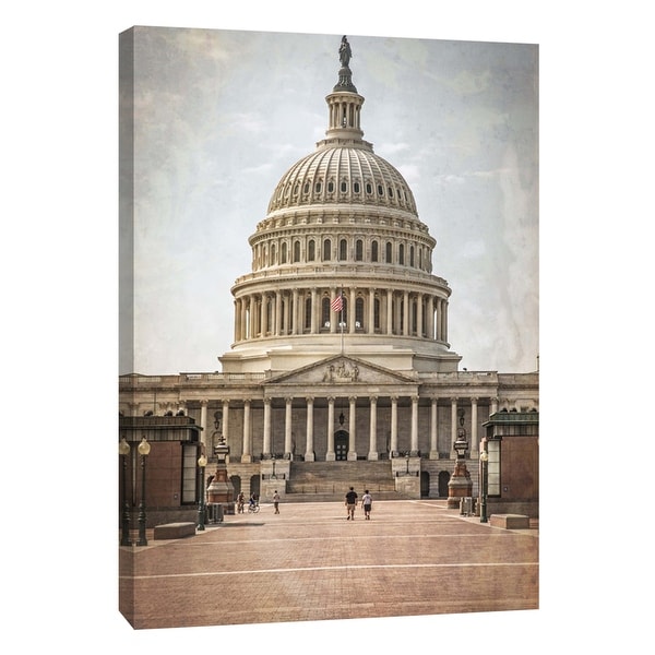PTM Images 9-105997 PTM Canvas Collection 10" x 8" - "Washington DC Vintage Capitol" Giclee Capitol Building Art Print on
