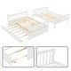 preview thumbnail 3 of 16, Minimalist Design Wooden Detachable Full Over Full Bunk Bed with Trundle Bed