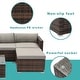 preview thumbnail 2 of 18, COSIEST Outdoor Patio Brown Wicker Sectional Sofa Set