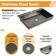 preview thumbnail 3 of 8, ﻿ ﻿Malwee 28" Floating Bathroom Vanity, Wall Mounted Bathroom Vanity with Stainless Steel Sink and Flexible Drain Pipe
