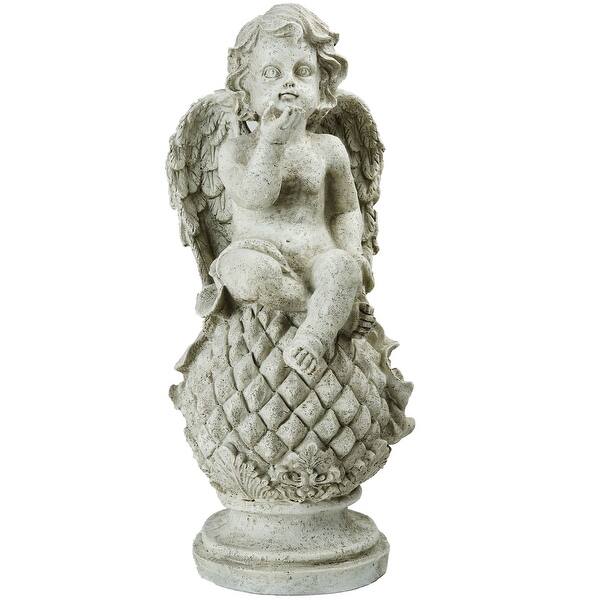Shop 18 Cherub Angel Sitting On Finial Blowing A Kiss Outdoor