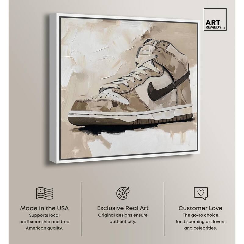 Light Tans Sneaker Canvas by Art Remedy