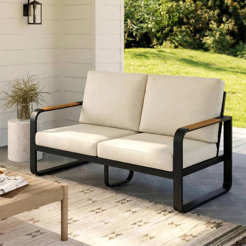 Outdoor Patio Conversation Chair, Loveseat, Sofa with Removable Cushions