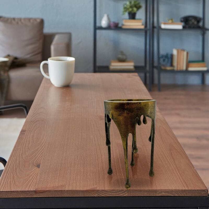 Decorative Handmade Aluminum Modern Candle holder in Brass