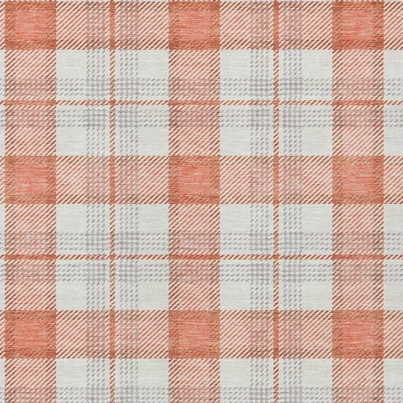 HomeRoots Plaid Transitional Rectangle Outdoor Rug