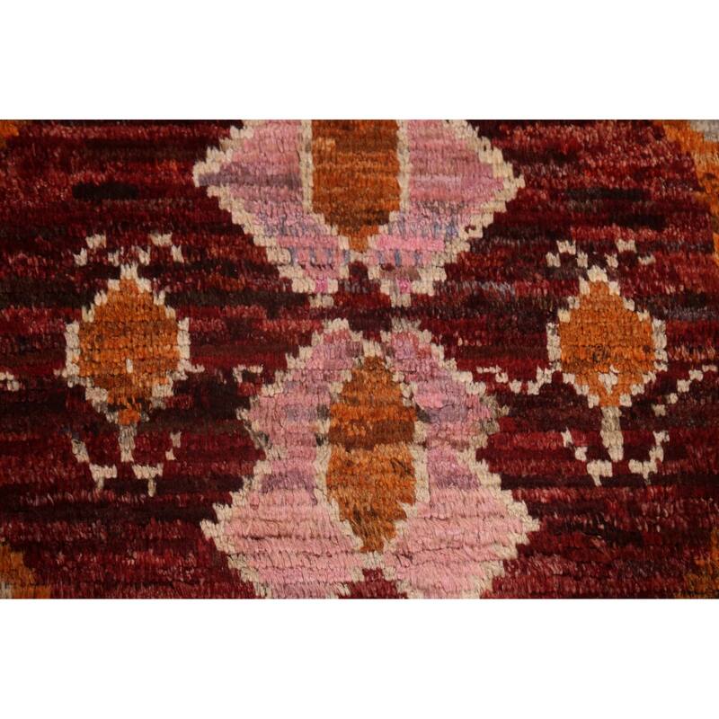 Tribal Geometric Moroccan Oriental Area Rug Hand-knotted Wool Carpet - 6'9" x 10'0"