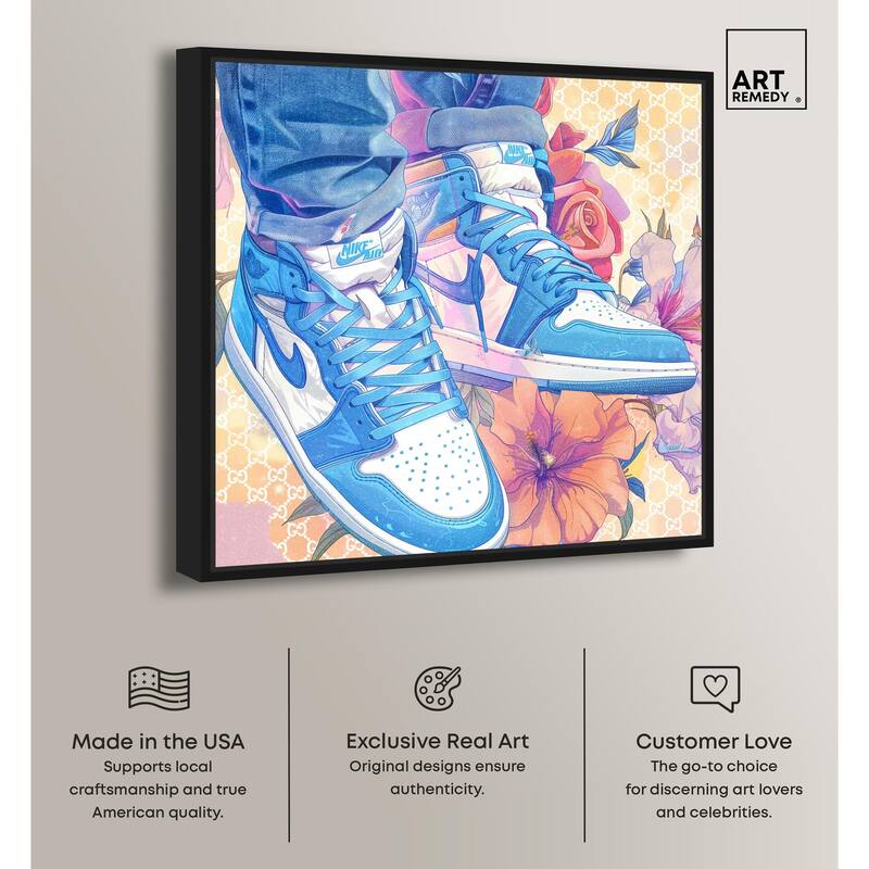 Sneakers in Bloom Canvas by Art Remedy