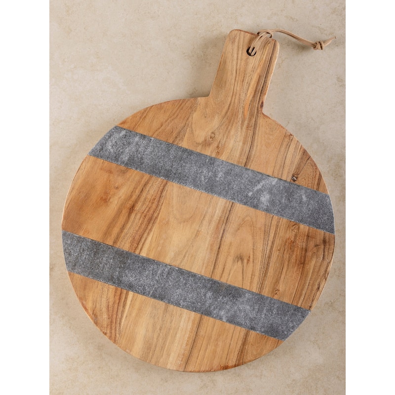 Mandawa Charcuterie Board, Gray - 19" - 19"