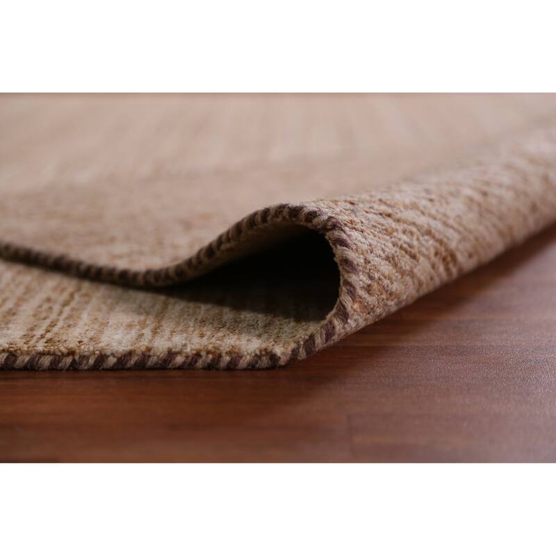 Hand Knotted Oriental 100% Wool Carpet Tribal Tribal Brown Gabbeh Area Rug - 9' 5'' X 8' 1''