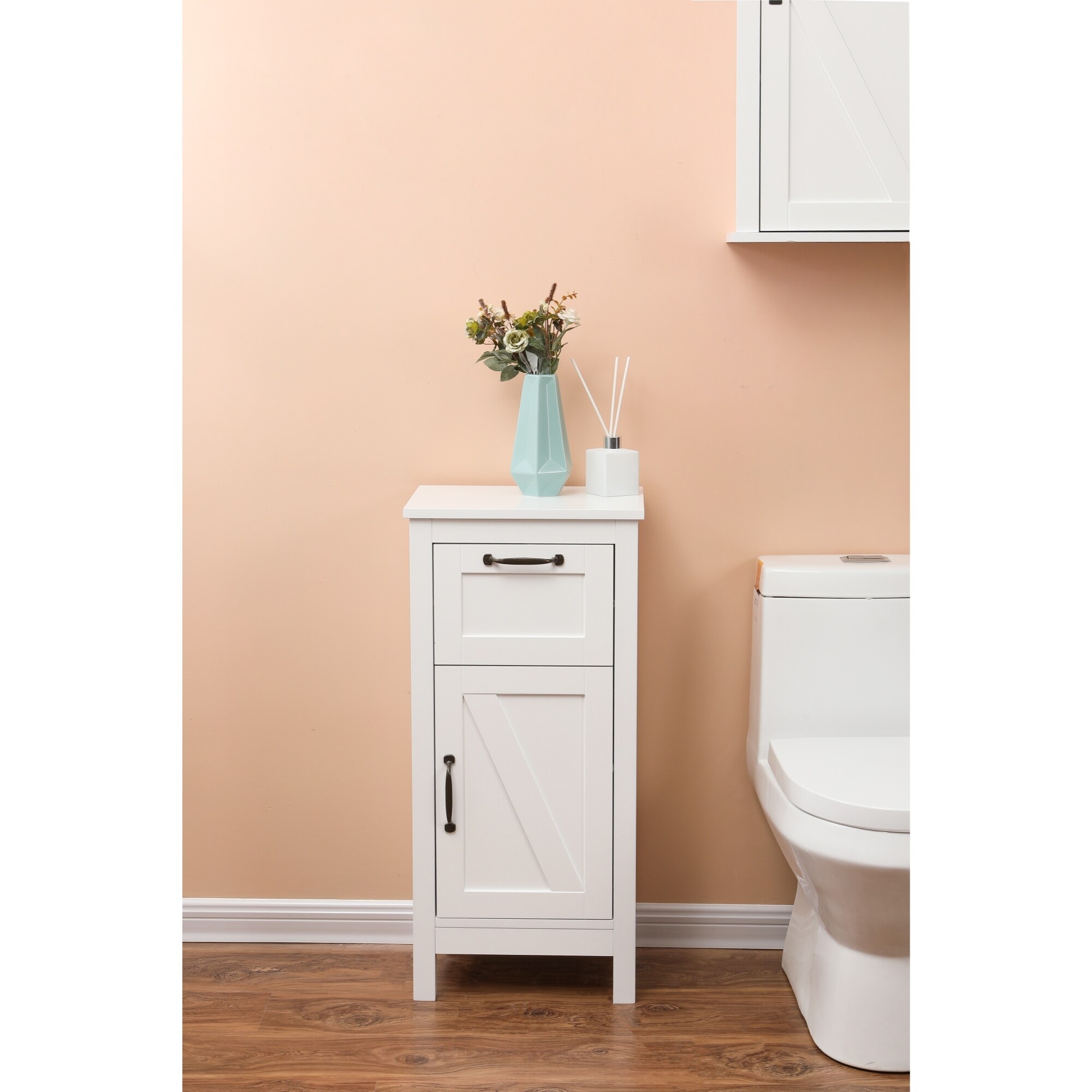 Shop White Mdf 1 Door Accent Cabinet On Sale Overstock 32085998