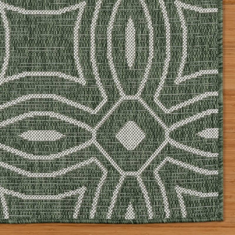 Gertmenian Savara Global Geometric Polypropylene Indoor Outdoor Performance Flatweave Area Rug Collection