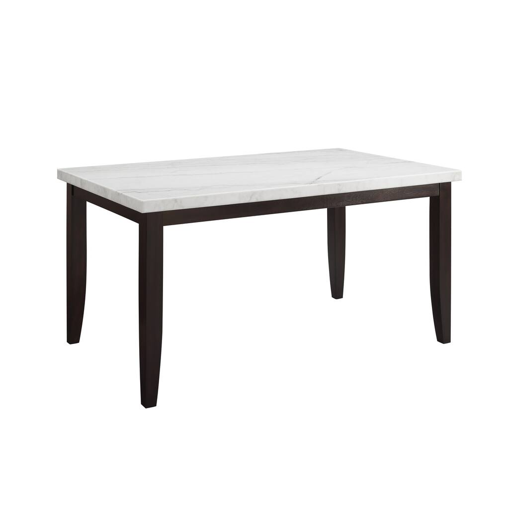 Fairfax 70 inch White Marble Top Counter Height Dining Table by Greyson Living