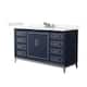 Option Dark Blue / Carrara Cultured Marble Top / Brushed