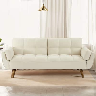 75.39'' Sofa Bed, Convertible Sleeper Couch with Pillows, Foldable Loveseat Furniture for Living Room