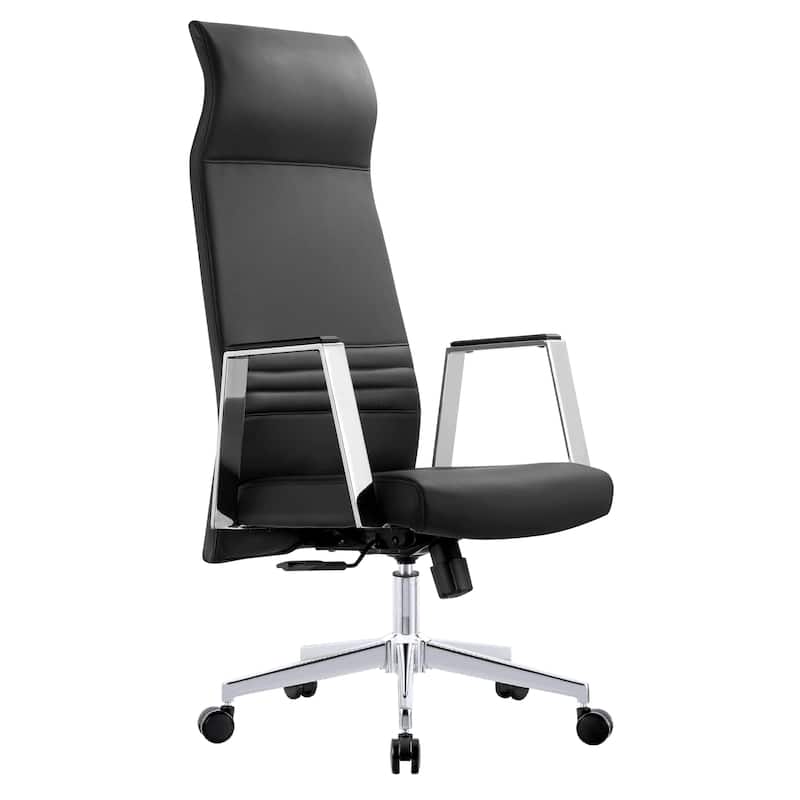 LeisureMod Aleen High-Back Office Chair with Swivel and Tilt