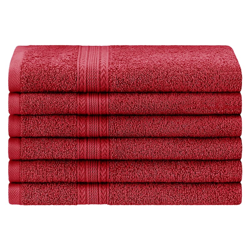 Eco-Friendly Sustainable Cotton Hand Towel by Superior (Set of 6)