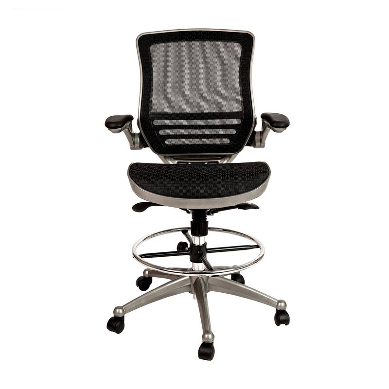 Mid-Back Swivel Office Chair with Adjustable Foot Ring