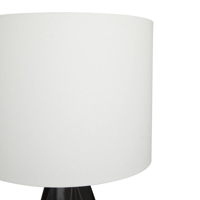 Ceramic Geometric Room Table Lamp - White, Silver, Gold, Black - CosmoLiving by Cosmopolitan