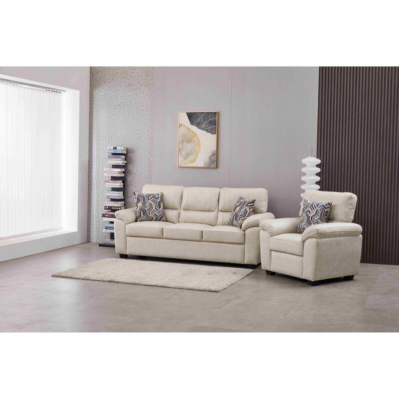 Faux Leather Living Room Set