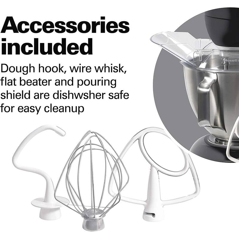 AllMetal 12Speed Electric Stand Mixer, TiltHead, 4.5 Quarts, Pouring