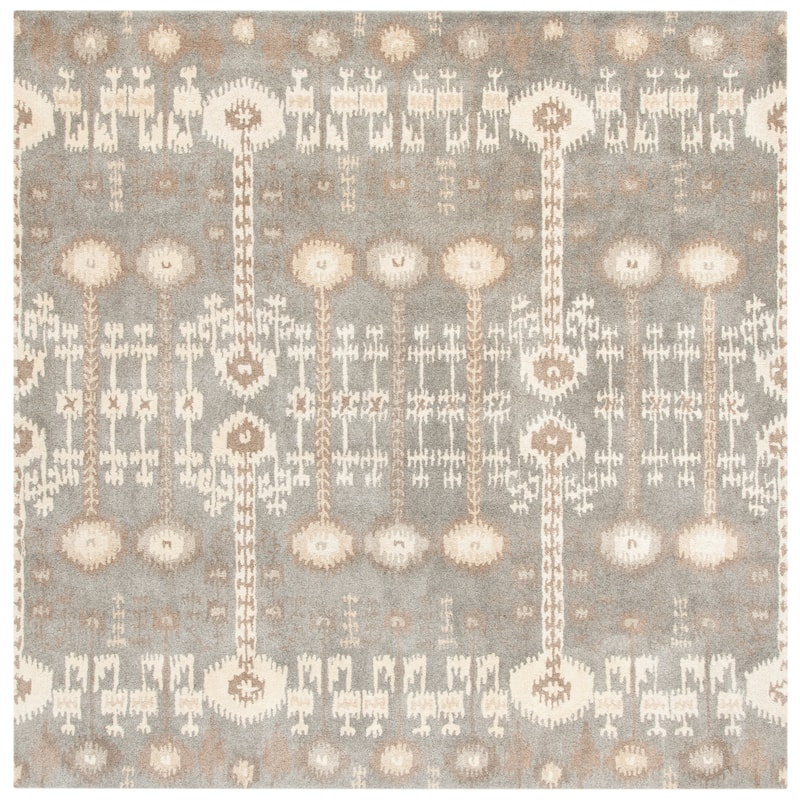 SAFAVIEH Handmade Wyndham Linette Modern Wool Rug - 7' Square - Natural/Multi