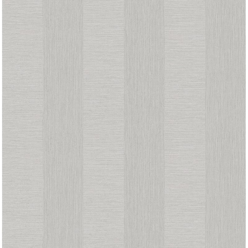 A-Street Prints Intrepid Light Grey Faux Grasscloth Stripe Wallpaper