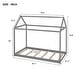 preview thumbnail 4 of 22, Twin Size Solid Wood House Bed with Roof for Kids, Toddler House Bed Frame, Children's Bed, No Box Spring Needed