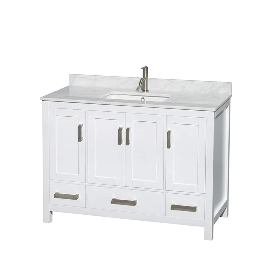 Wyndham Collection WCS141448SUNSMXX Sheffield 48" Freestanding Single