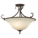 preview thumbnail 3 of 7, Wry Lighting Homestead 3-light Semi-Flush Mount in Rubbed Bronze