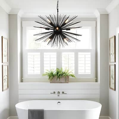 12 Light Astra Sputnik Sphere Satellite Pendant, Light Strade Dimmable Chandelier (28'' Wide)