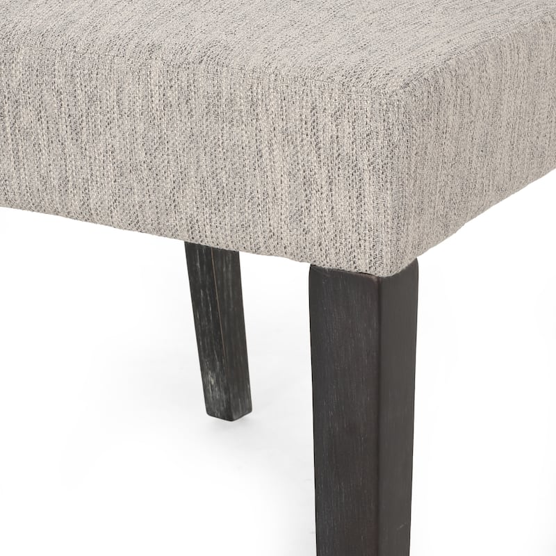 Armless Upholstered Dining Chairs Set of 2, Modern Fabric Side Chair with Tapered Legs Kitchen Dining Chairs
