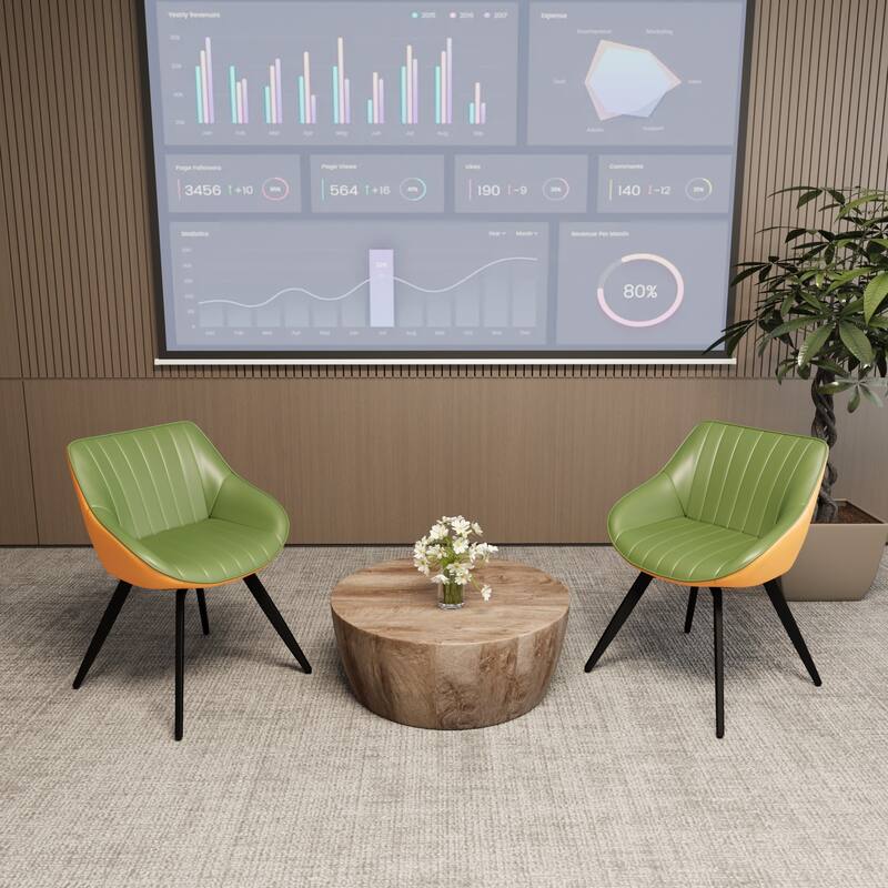 MDF 3-Piece Table and Chair Set with Cushioned Seats - Chair size: 25.47” L x 25.2” W x 31.1” H