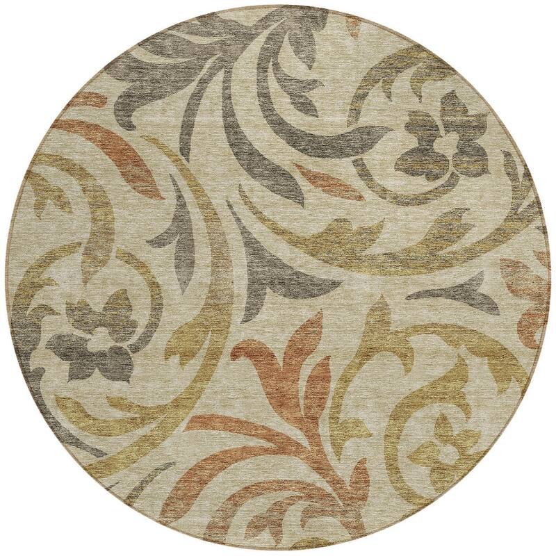 HomeRoots Floral Transitional Rectangle Outdoor Rug