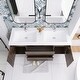 preview thumbnail 116 of 148, Floating Bathroom Vanity with Integrated Resin Top