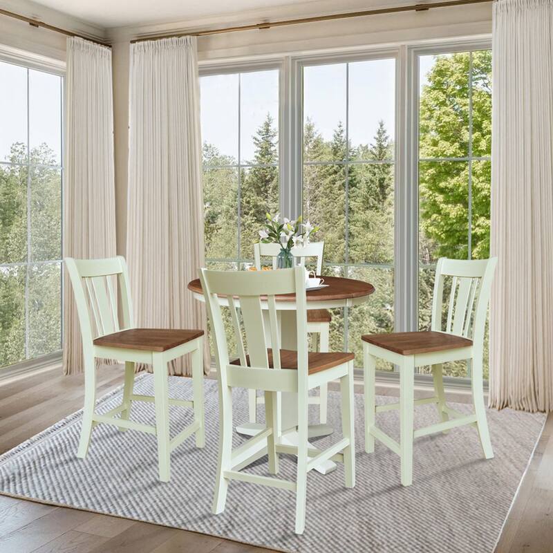 36" Round Extension Table with Counter Height Stools