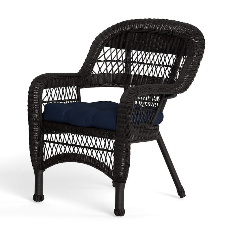 Portside Dark Roast Outdoor Wicker Dining Set (7-Piece)