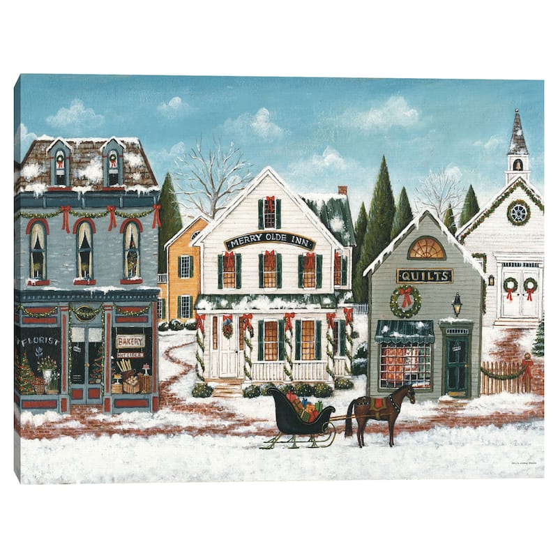Christmas Village I by David Carter Brown Canvas Art Print