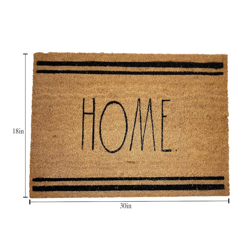 Rae Dunn Eviromentally Friendly Coir Welcome Mat - 18" x 30"