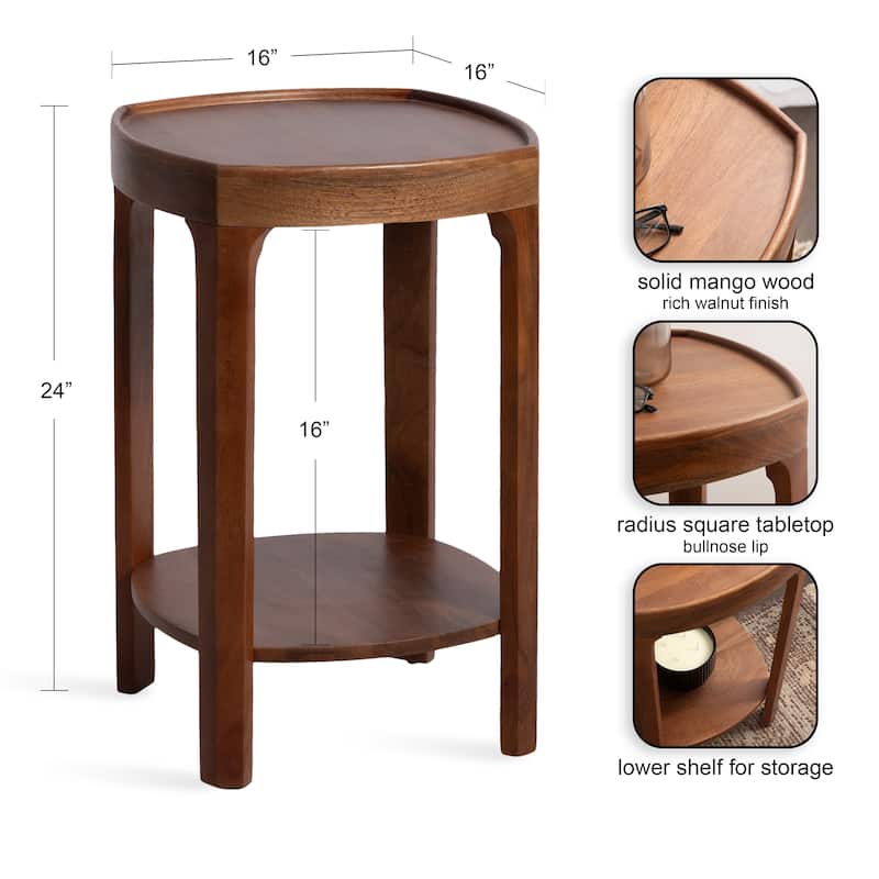 Kate and Laurel Tierney Square Side Table