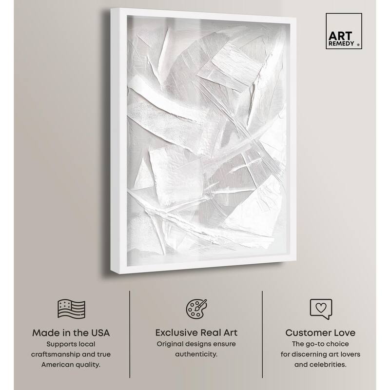 Thick White Texture II Shadowbox by Art Remedy