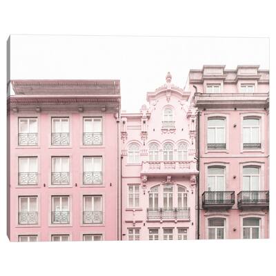 Porto In Pink Canvas Art Print