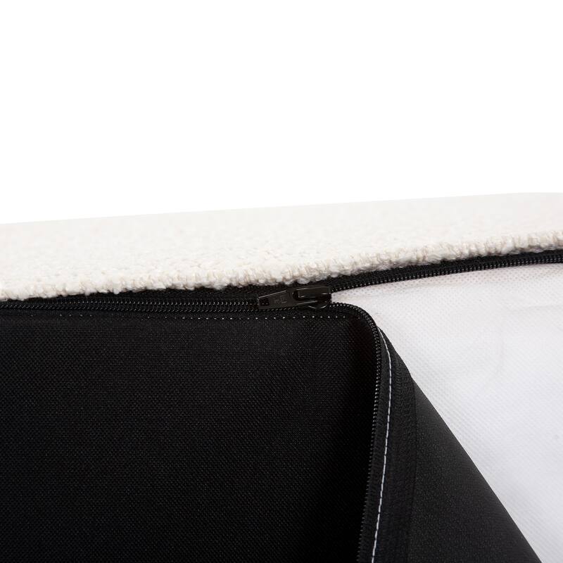 Allan Andrews No Tip Short Block Ottoman with Cover, Barbet Collection