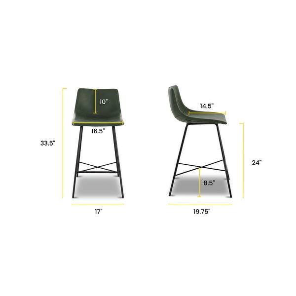 Poly & Bark Paxton 24-inch Counter Stool (Set of 3) - Bed Bath & Beyond ...