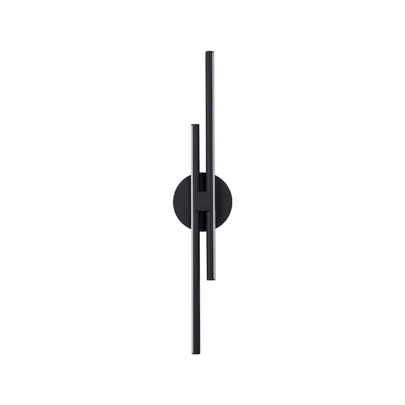 Minimalist 2-Light Dimmable LED Vanity Light Linear Metal Wall Sconce