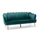 preview thumbnail 41 of 62, Reitz Glam Velvet Shell Sofa by Christopher Knight Home - 76.25" L x 29.25" W x 33.50" H