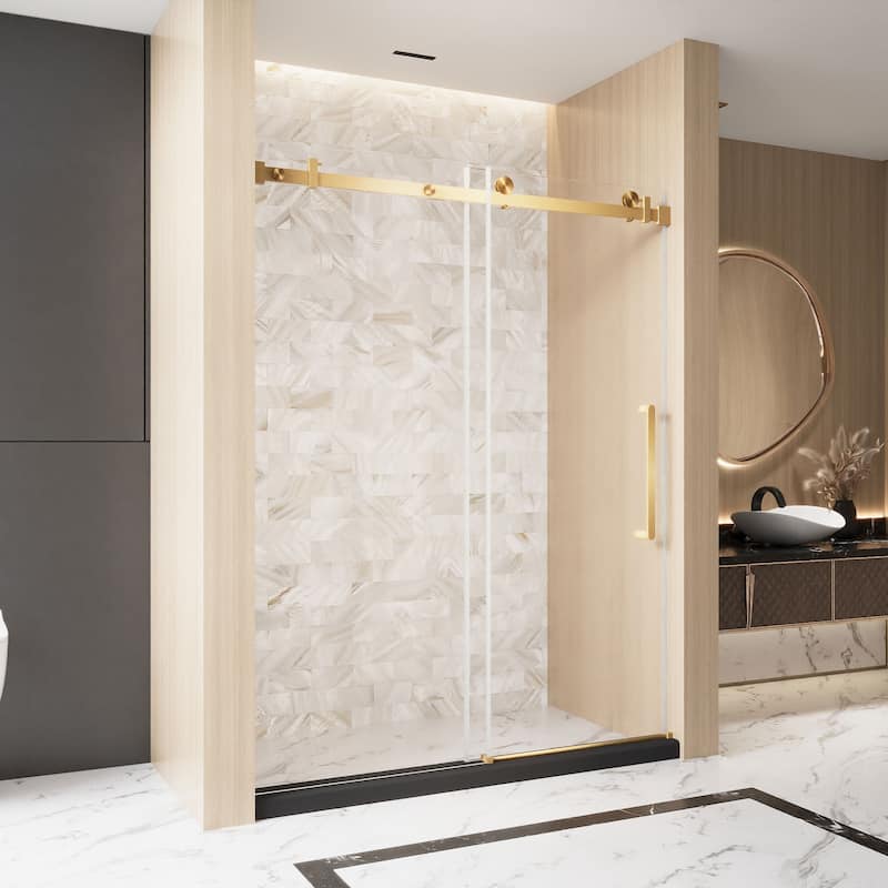 60" x 76" Sliding Frameless Shower Door - 60'' x 0.38'' x 76''