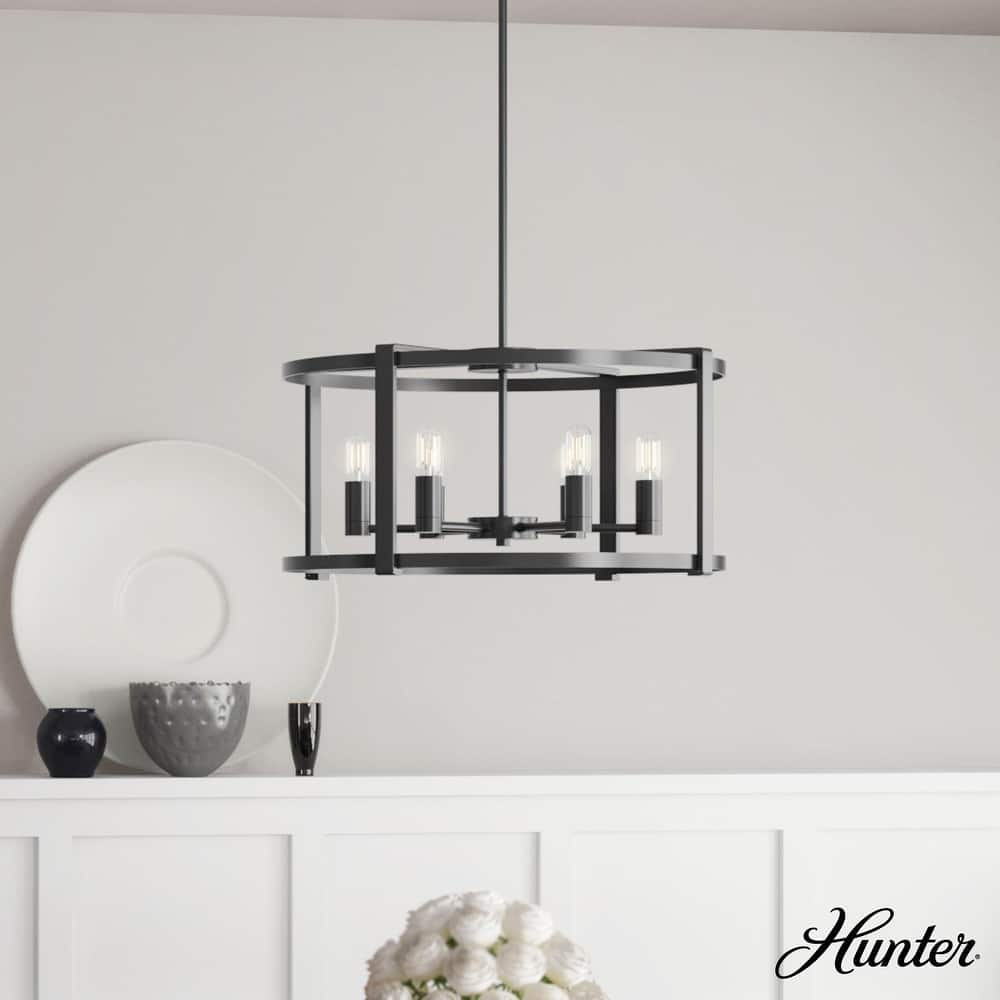 Hunter Astwood 26" 6 Light Chandelier, Dining Room, Kitchen, Cage - Art-Deco, Transitional, Contemporary
