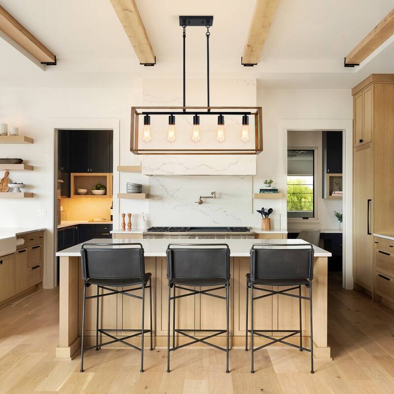 Kitchen Island Chandelier Dining Room Light Fixtures Over Table - 5-Light