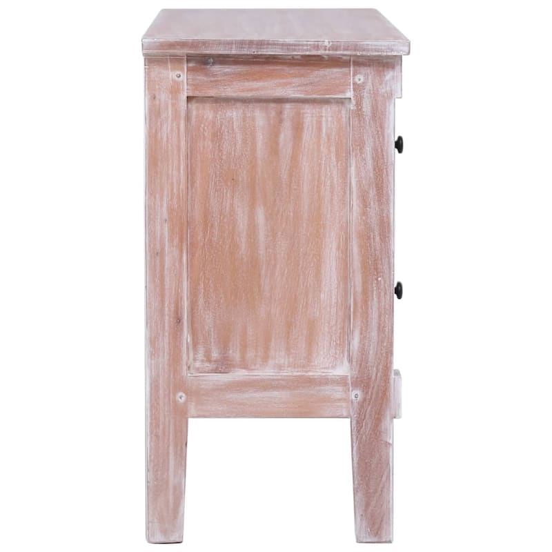 vidaXL Sideboard with 2 Drawers 35.4"x11.8"x23.6" Solid Mahogany Wood